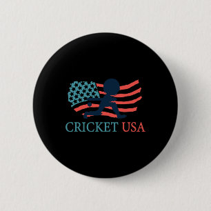 Badge Rond 5 Cm Joueur de cricket Équipe de cricket États-Unis Ent