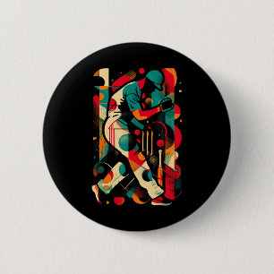 Badge Rond 5 Cm Joueur de cricket esthétique sur le cricket de spo