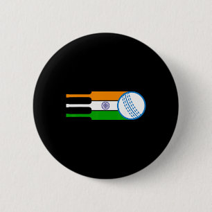 Badge Rond 5 Cm Joueur de cricket indien Équipe Fans de cricket In