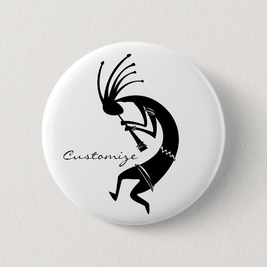 Badge Rond 5 Cm Joueur de flûte Kokopelli Thunder_Cove (Devant)