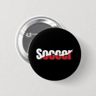 Badge Rond 5 Cm Joueur de Football Abstrait Swish - Word Art