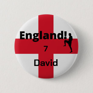 Badge Rond 5 Cm Joueur de football anglais personnalisable