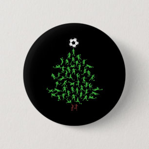 Badge Rond 5 Cm Joueur de football arbre de Noël Xmas, footballeur