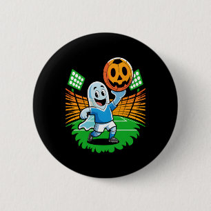 Badge Rond 5 Cm Joueur de football fantôme Halloween