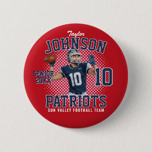 Badge Rond 5 Cm Joueur de football Photo personnalisée Journee spo