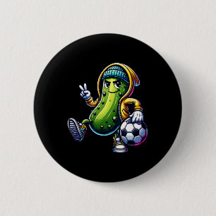 Badge Rond 5 Cm Joueur de football Urn Pickle Vibes de dessin anim