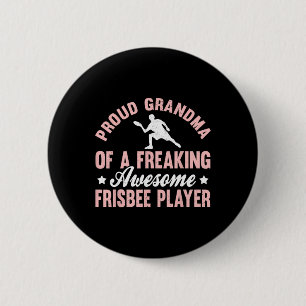 Badge Rond 5 Cm Joueur de Frisbee Ultimate Frisbee Disc Golf Grand