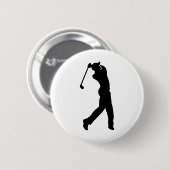 Badge Rond 5 Cm Joueur de golf (Devant & derrière)