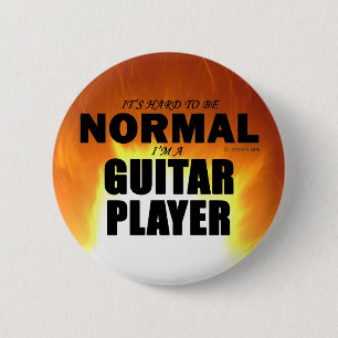 Badge Rond 5 Cm Joueur de guitare normal