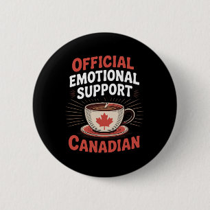 Badge Rond 5 Cm Joueur de hockey canadien drôle de soutien émotion