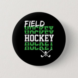 Badge Rond 5 Cm Joueur de hockey sur gazon disant aux fans jour de