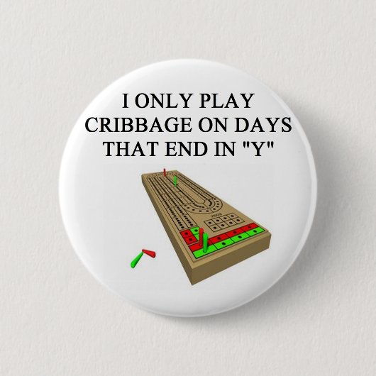 Badge Rond 5 Cm joueur de jeu de cribbage (Devant)