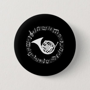 Badge Rond 5 Cm Joueur de la Corne de France