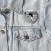 Badge Rond 5 Cm joueur de lacrosse des années 1920 (En situation)