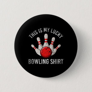 Badge Rond 5 Cm Joueur De L'Équipe De Bowling C'Est Ma Chemise De 