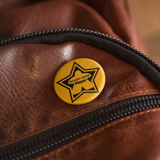 Badge Rond 5 Cm Joueur de plateau Black Frame Pin