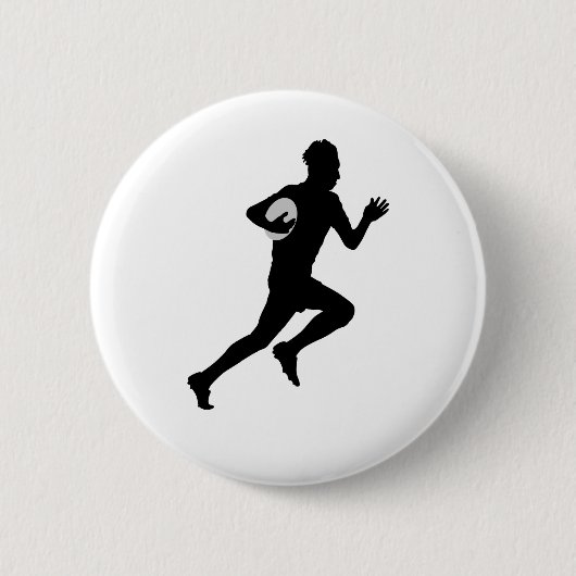 Badge Rond 5 Cm Joueur de rugby (Devant)