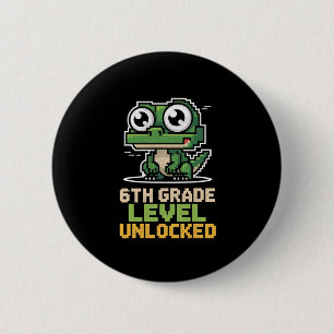 Badge Rond 5 Cm Joueur de sixième année Lézard Niveau Éducation Ck