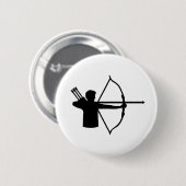 Badge Rond 5 Cm Joueur de tir à l'arc (Devant & derrière)