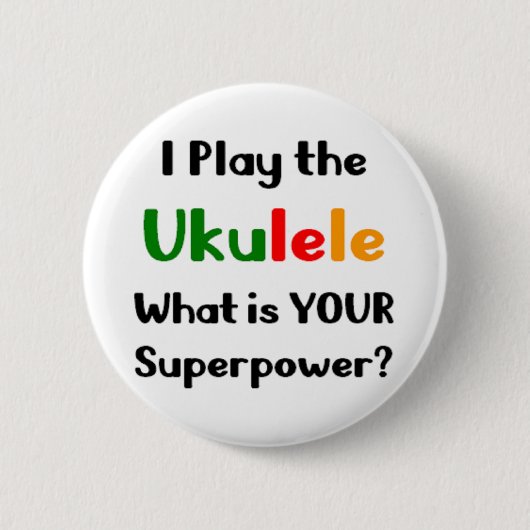 Badge Rond 5 Cm joueur de ukulele (Devant)
