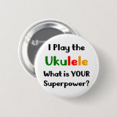 Badge Rond 5 Cm joueur de ukulele (Devant & derrière)