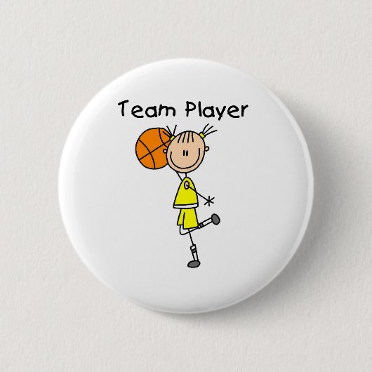Badge Rond 5 Cm Joueur d'équipe de B-Ball (Devant)