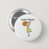 Badge Rond 5 Cm Joueur d'équipe de B-Ball (Devant & derrière)