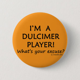 Badge Rond 5 Cm Joueur Dulcimer