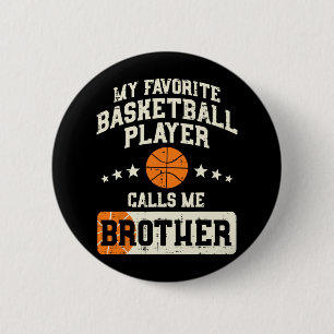 Badge Rond 5 Cm Joueur favori Bysketbyll Brother Famille Byller B