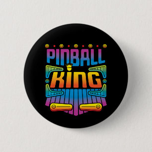Badge Rond 5 Cm Joueur Pinball King Arcade