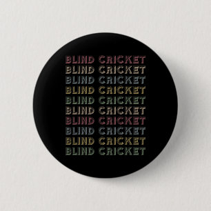 Badge Rond 5 Cm Joueur Rétro de Cricket pour Aveugles Répétitif Vi
