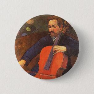 Badge Rond 5 Cm Joueur Schneklud Portrait par Paul Gauguin