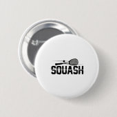 Badge Rond 5 Cm Joueur Squash | Sports Squash Racket Idée cadeau (Devant & derrière)