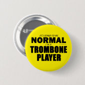 Badge Rond 5 Cm Joueur Trombone Normal (Devant & derrière)
