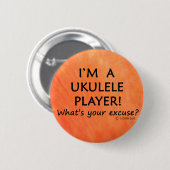 Badge Rond 5 Cm Joueur Ukulele (Devant & derrière)