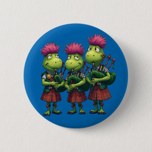 Badge Rond 5 Cm Joueurs de cornemuse pour la Soirée Burns Écossais