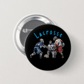Badge Rond 5 Cm Joueurs de crosse  (Devant & derrière)