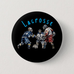 Badge Rond 5 Cm Joueurs de crosse 