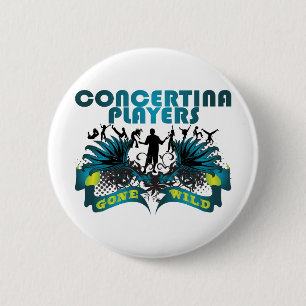 Badge Rond 5 Cm Joueurs en accordéon fous