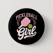 Badge Rond 5 Cm Joueuse de pickleball fille (Devant)