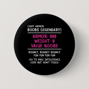 Badge Rond 5 Cm Joueuse Sein (légendaire) Lecteur vidéo Fille de j