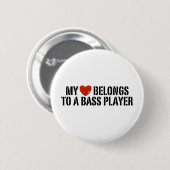 Badge Rond 5 Cm Joueuses de basse fille (Devant & derrière)