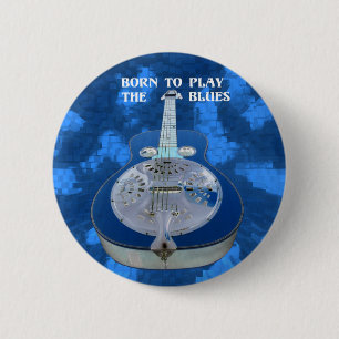 Badge Rond 5 Cm Jouez le bouton de bleus
