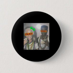 Badge Rond 5 Cm Jouez quelques perles de Mardi Gras de Boosie à la