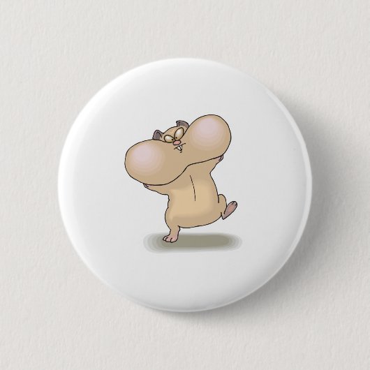 Badge Rond 5 Cm joufflu hamster aux joues dodues (Devant)
