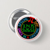 Badge Rond 5 Cm Jour 2015 de pi (Devant & derrière)
