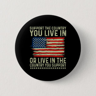 Badge Rond 5 Cm Jour 4 juillet Soutenez Le Pays Où Vous Vivez