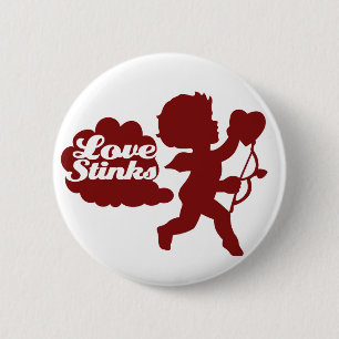 Badge Rond 5 Cm Jour anti-valentines Cupidon