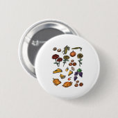 Badge Rond 5 Cm Jour d'Action de grâce attributs automne Classic T (Devant & derrière)