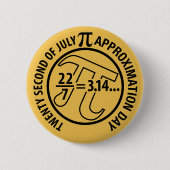 Badge Rond 5 Cm Jour d'approximation de pi (Devant)